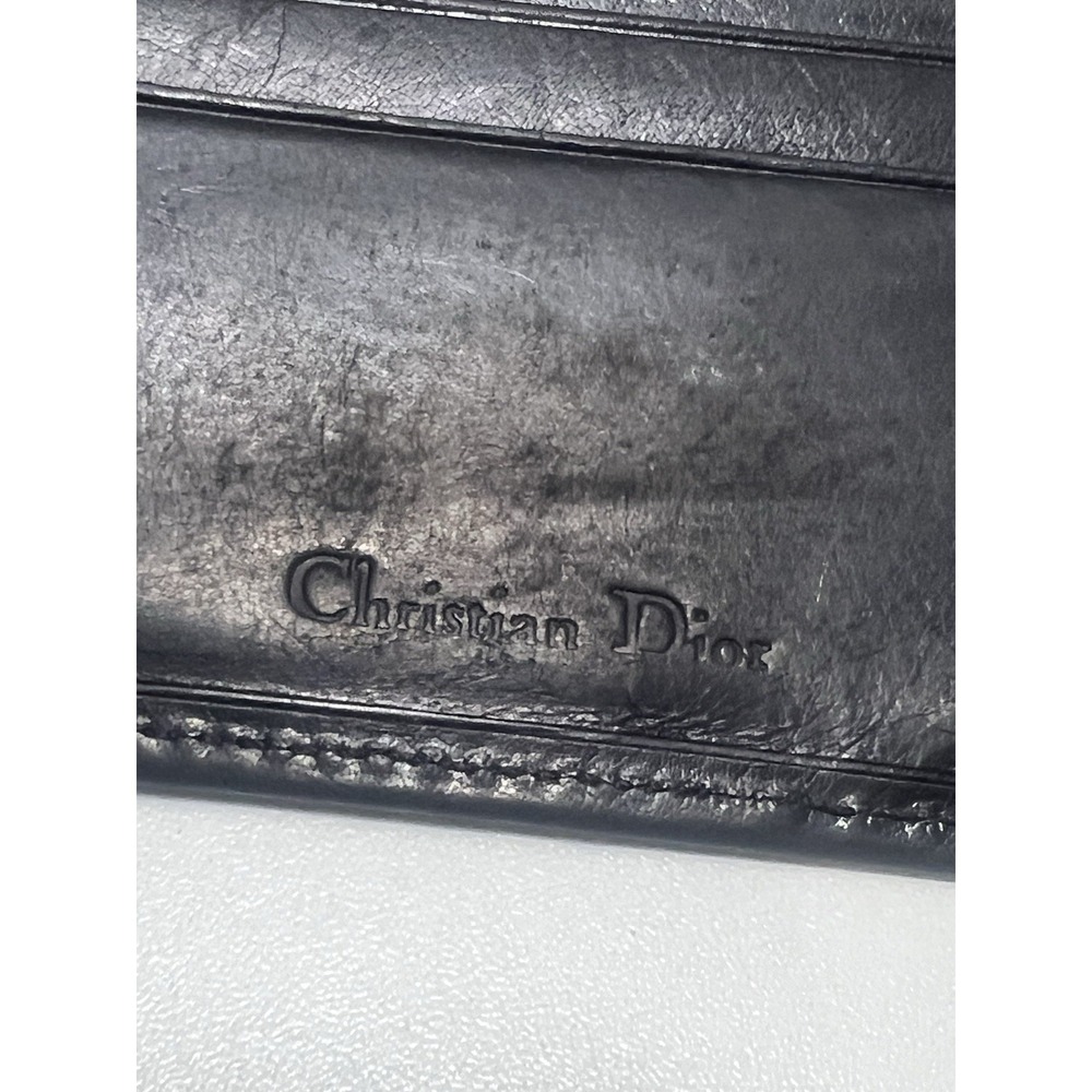 Vintage Christian Dior Black Bifold Men's Wallet with Logo - Picture 4 of 9